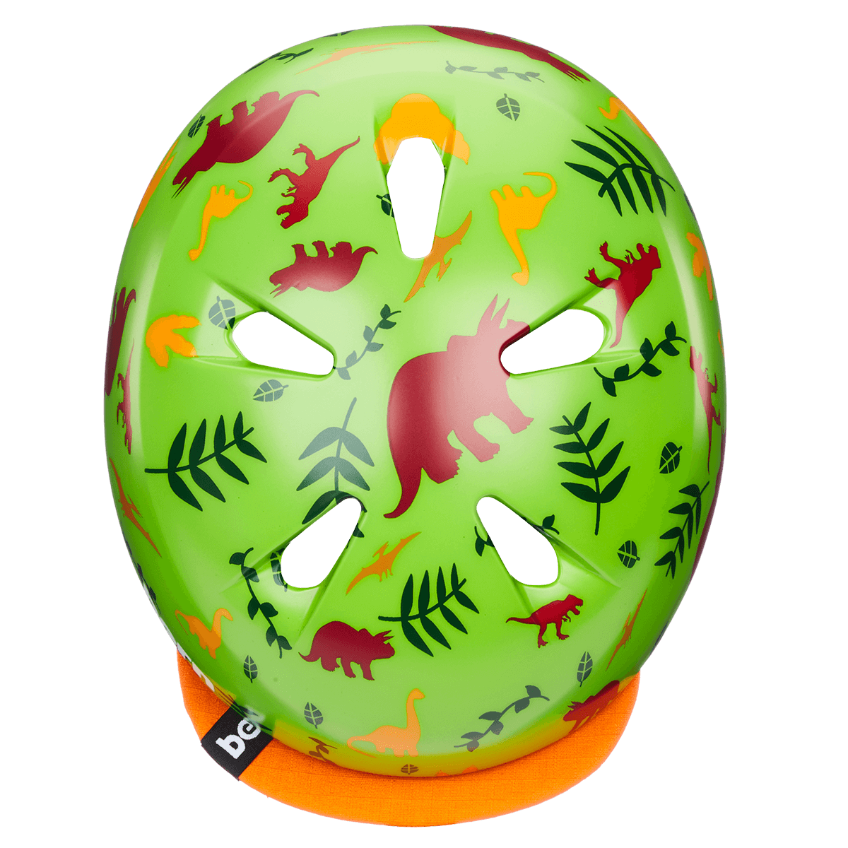 Bern Tigre Satin Green Dino w/ Visor – XXS